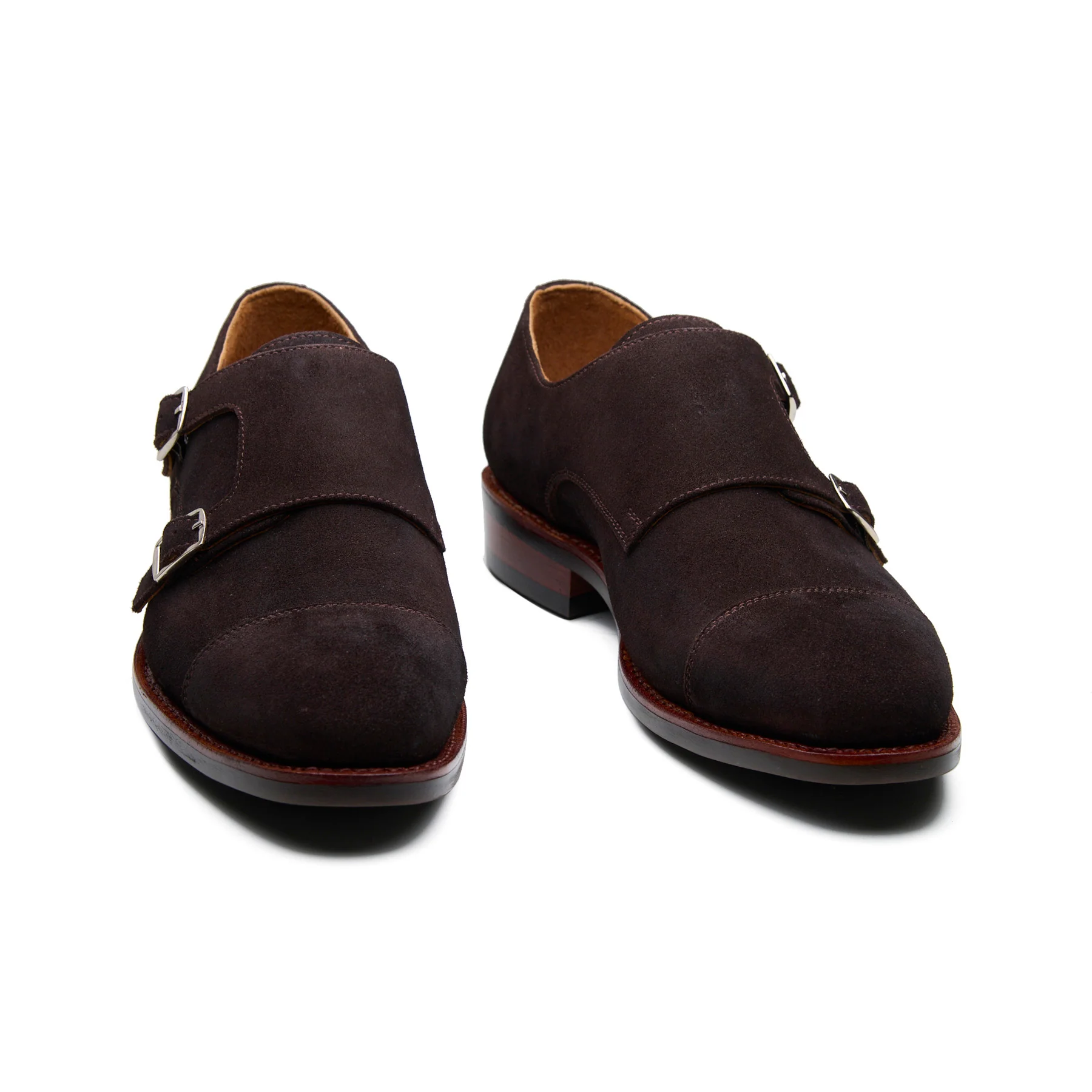 Arnold, Double Monk Strap - Brown Go Rain Suede | Summer Classics - Image 3