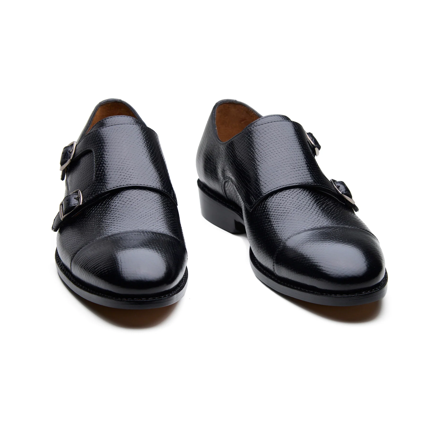 Arnold, Double Monk Strap - Black Hatch-grain | New Age - Image 3
