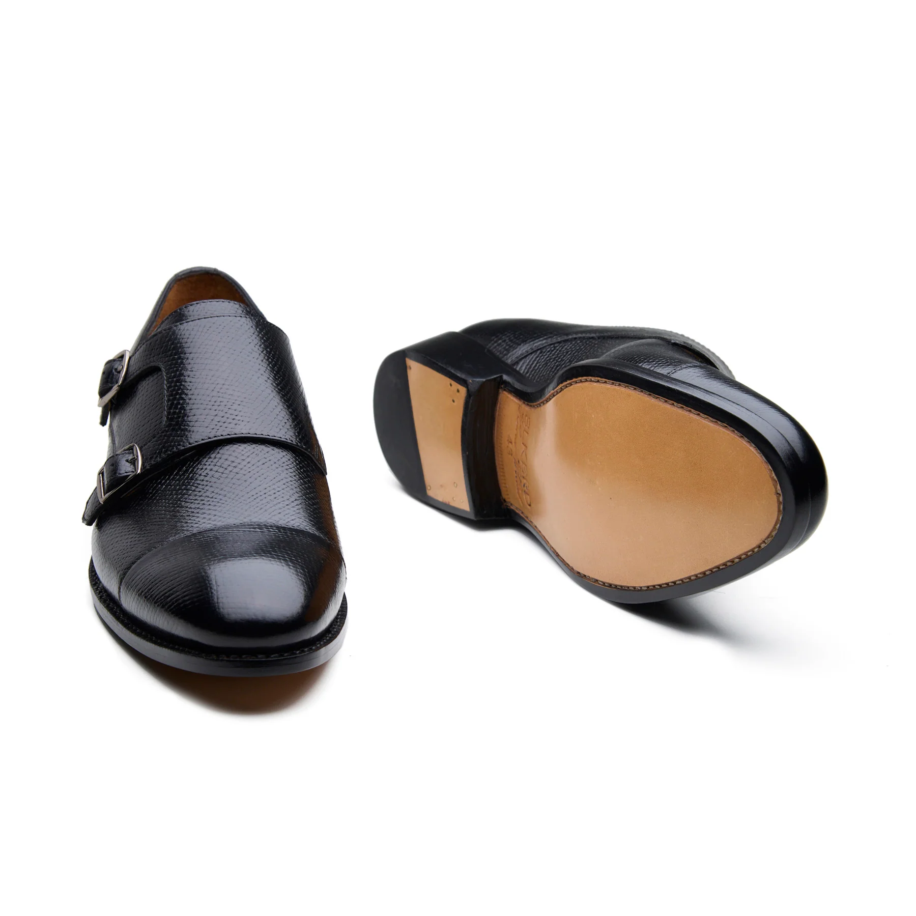 Arnold, Double Monk Strap - Black Hatch-grain | New Age - Image 5