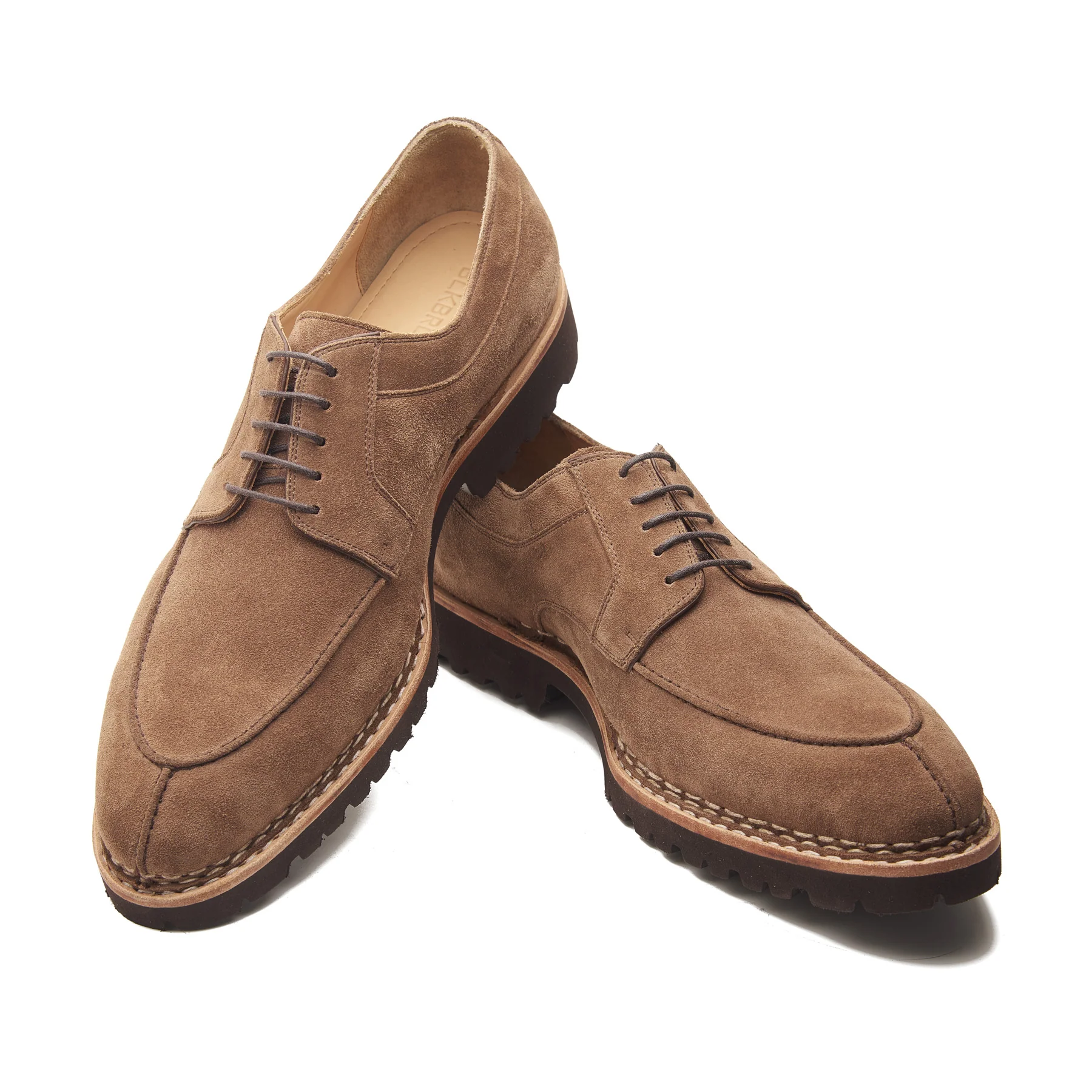 Aurora, Split Toe Derby - Sand Suede | Norwegian Stitch | Hand Welted Smart Casuals - Image 4