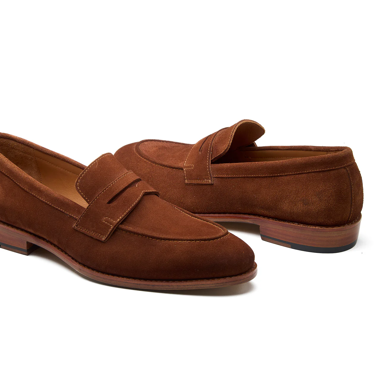 Denver, Penny Loafer - Castorino Suede French Brown | Hand Welted Classics Collection - Image 3