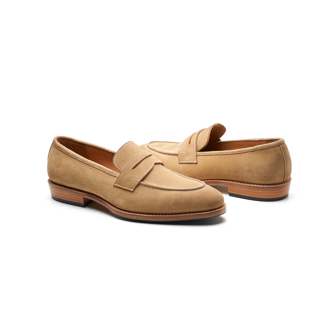 Denver, Penny Loafer - Castorino Suede Cashew | Hand Welted Classics Collection - Image 4