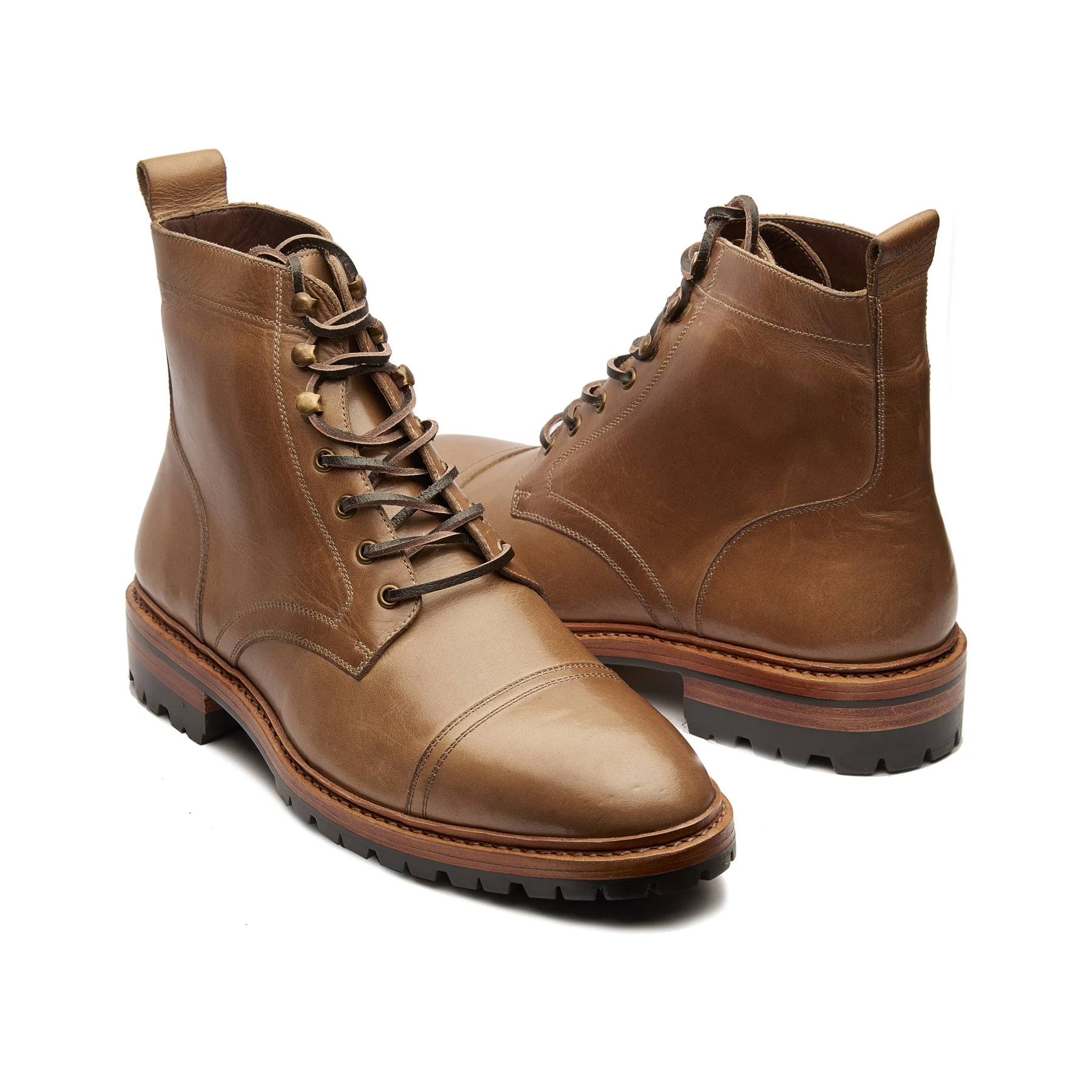 Dixon, Cap-Toe Derby Boot - Natural Chromexcel | Hand Welted Service Boots - Image 3