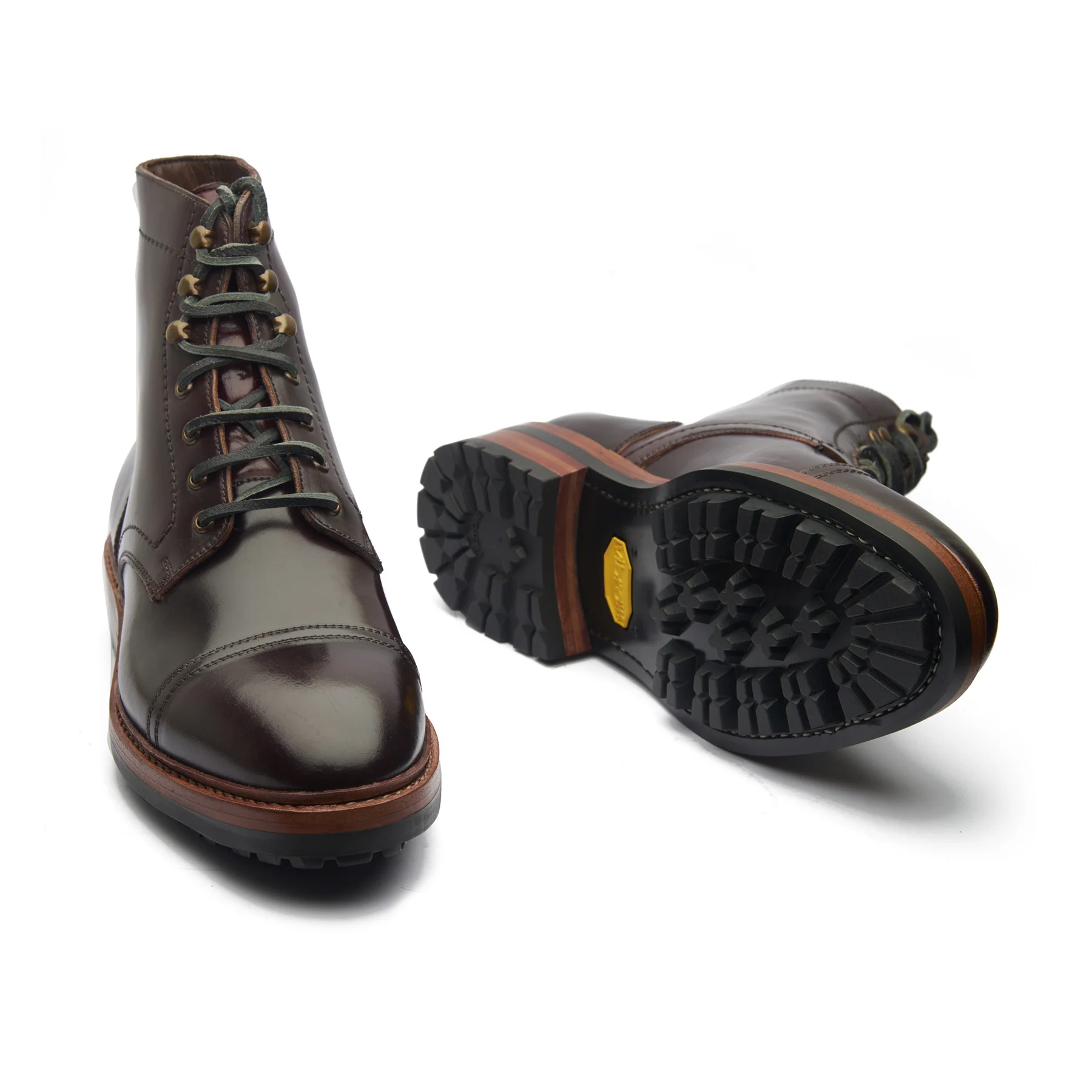 Dixon, Cap-Toe Derby Boot - Shell Cordovan Color#8 | Hand Welted Cordovan Series - Image 5
