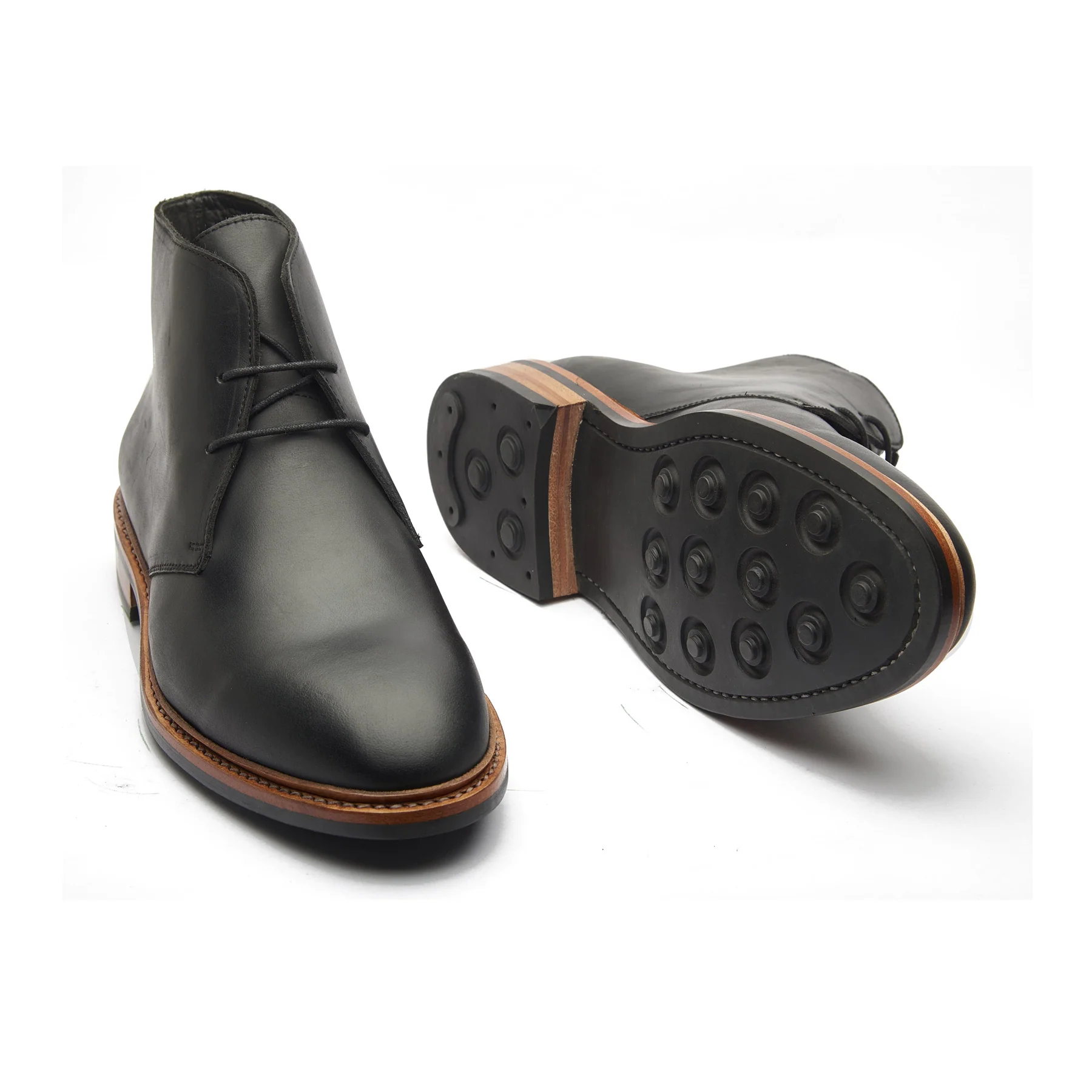 Fenrir, Chukka Boot - Black Pull-up | Storm Welt Construction | Hand Welted Stout Boots - Image 5