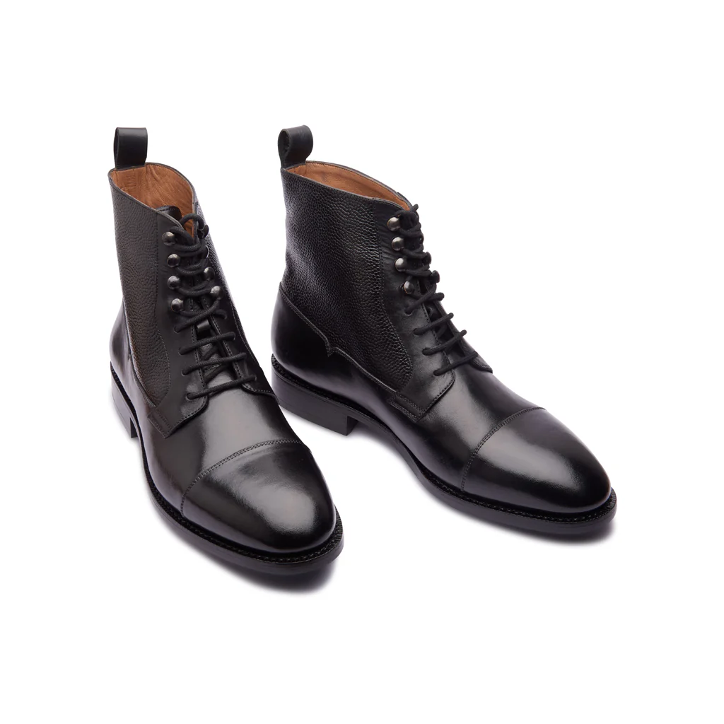 FULBERT, CAPTOE DERBY BOOT - BLACK | HAND WELTED CLASSICS COLLECTION - Image 3