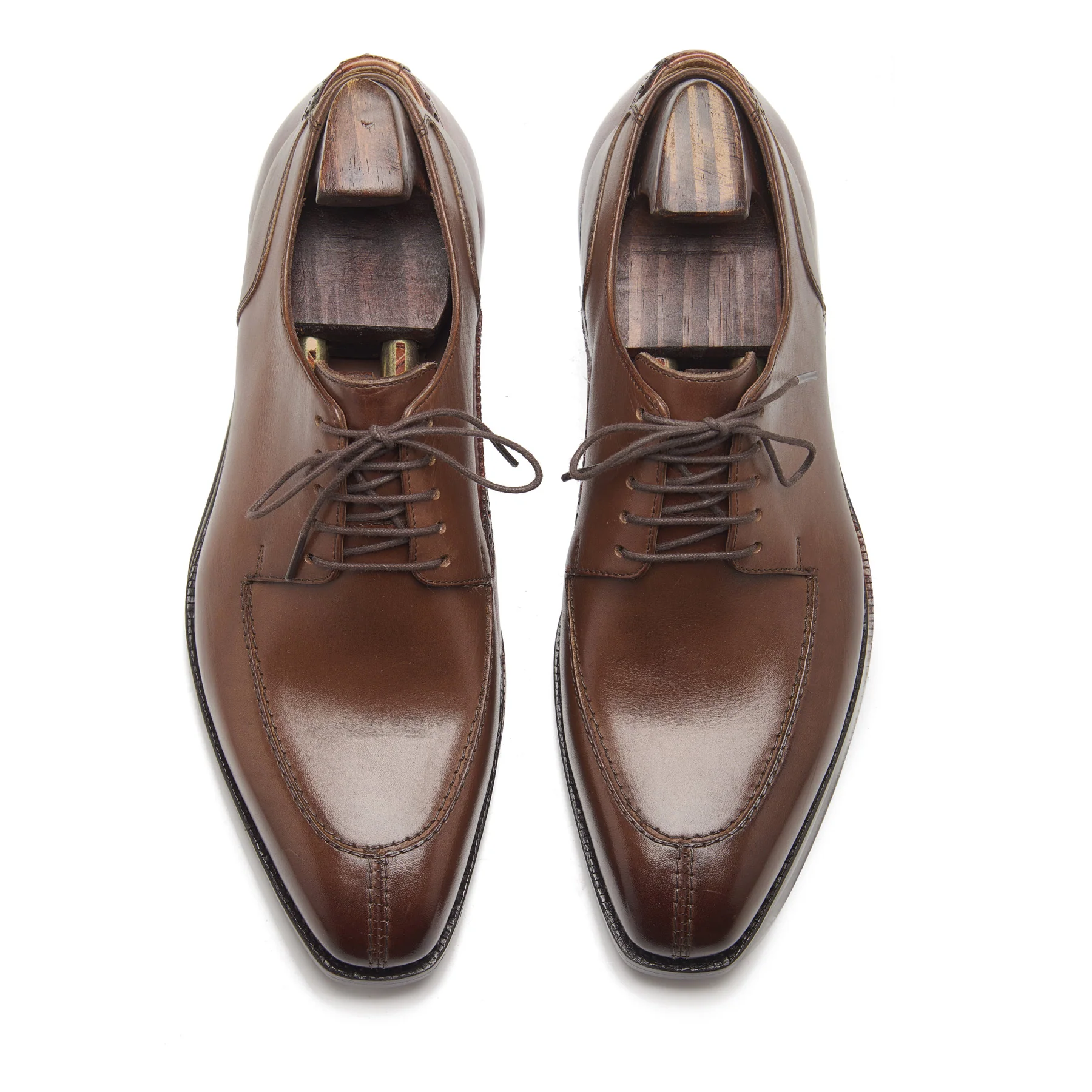 Ingrid, Split Toe Blucher Derby - Mid Brown | Hand Welted | Classics Collection - Image 2