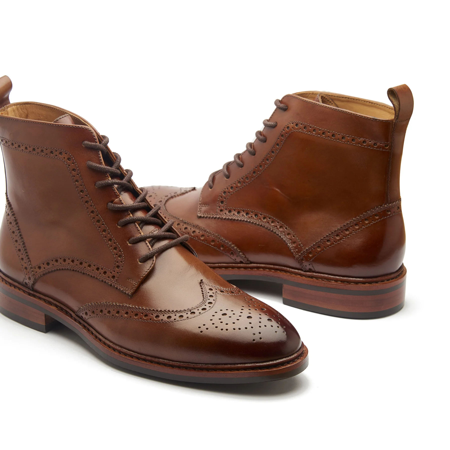 Lewinsky, Wingtip Derby Boot - Walnut Tan | Hand-welted Classics Collection - Image 3
