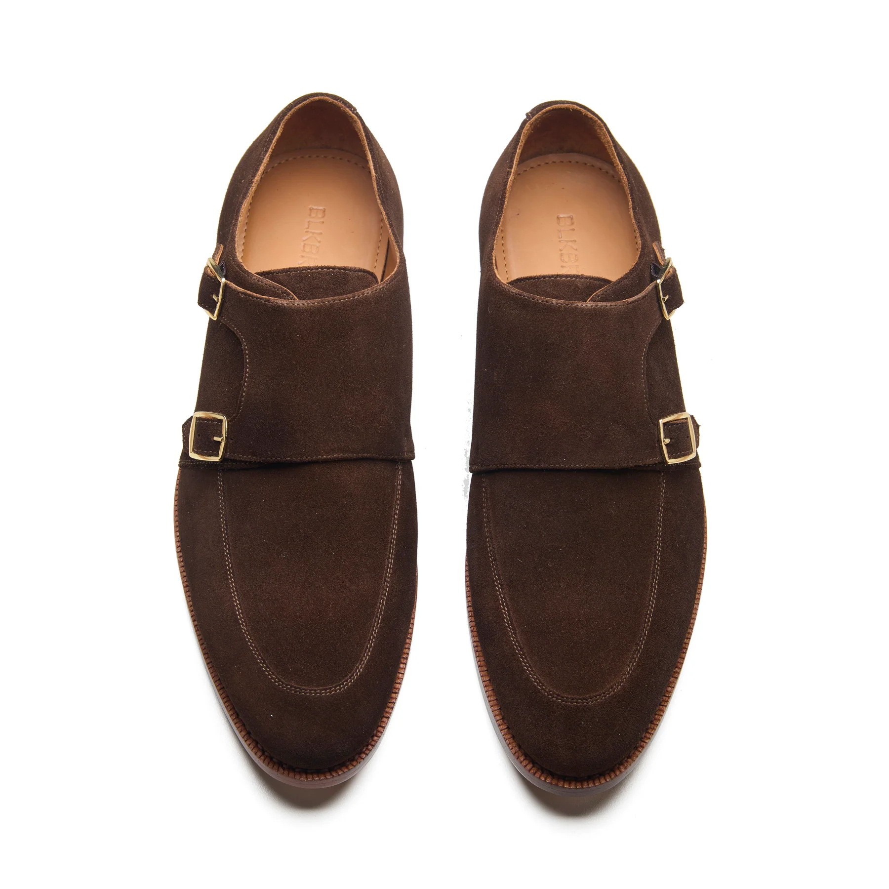 Luigi, Double Monk Strap - Brown Go Rain Suede | Summer Classics - Image 2