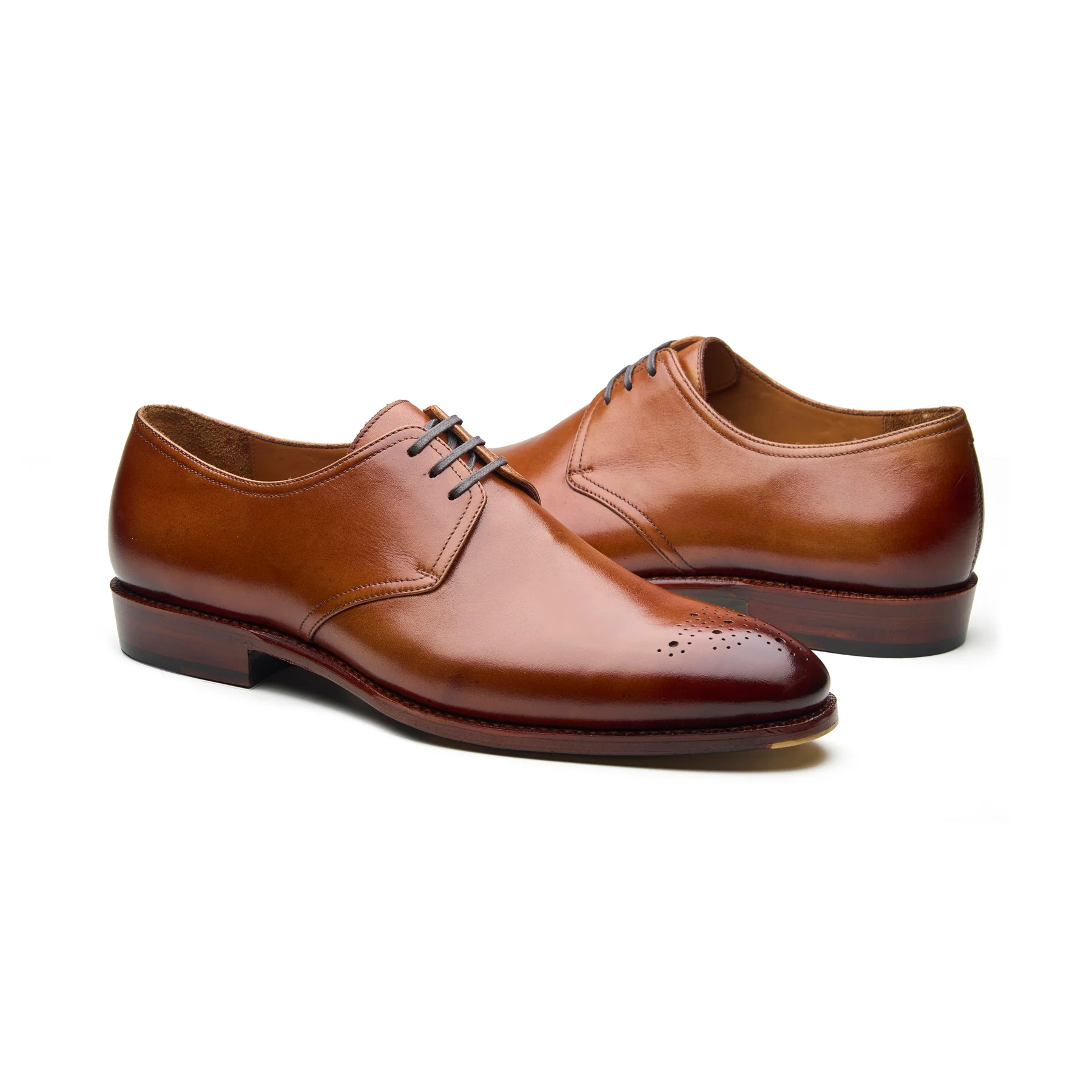 Mario, Medallion Derby - Cognac | Hand Welted | Classics Collection - Image 4