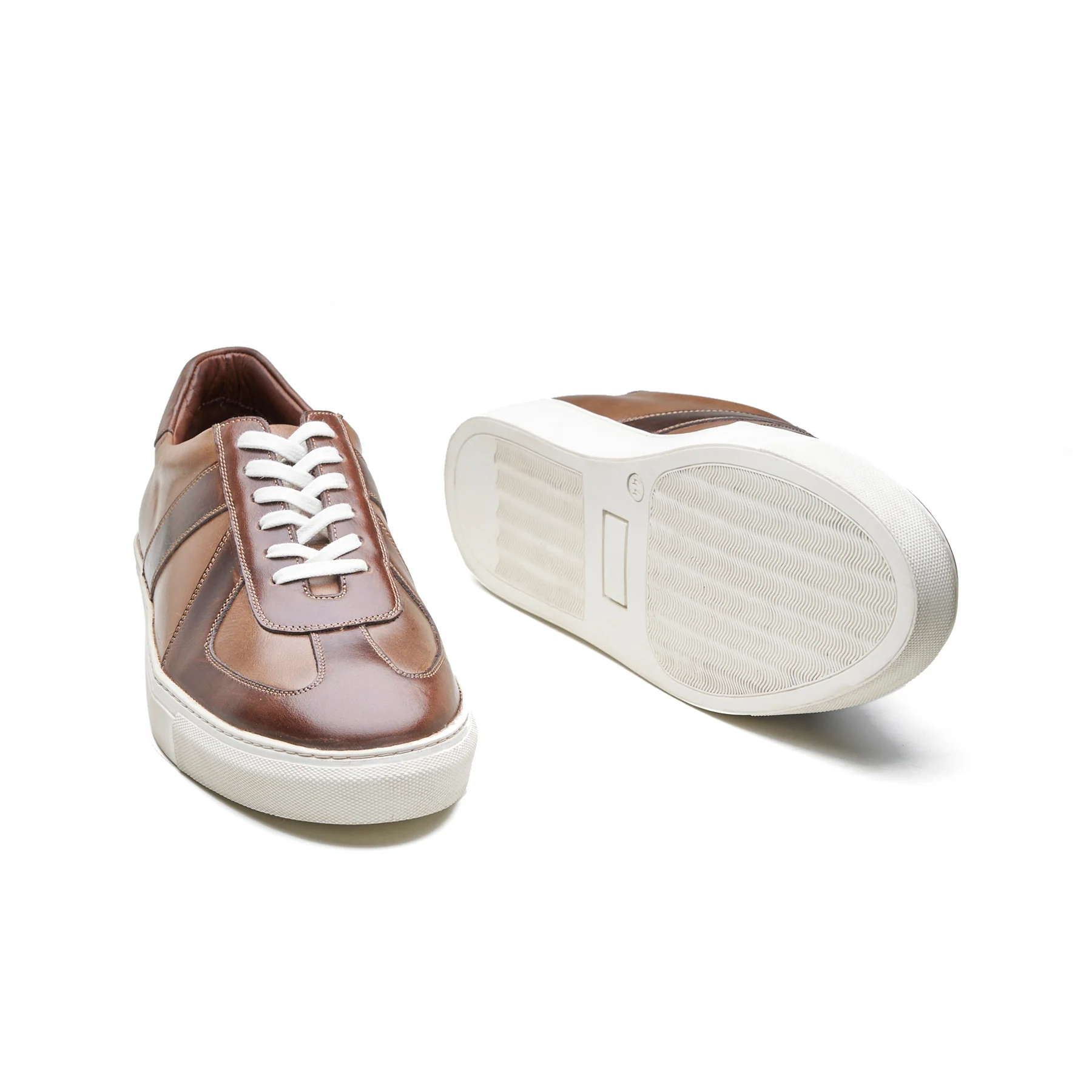 Martin Low Top, German Army Trainer - Natural and Brown Pullup | Smart Casuals - Image 4