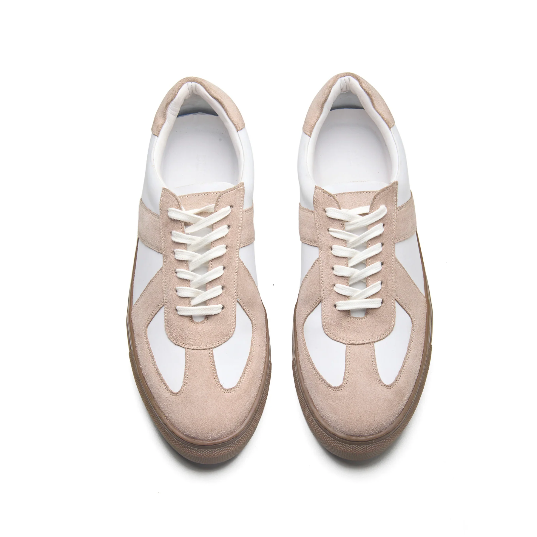 Martin Low Top, German Army Trainer - White & Beige Suede | Smart Casuals - Image 2