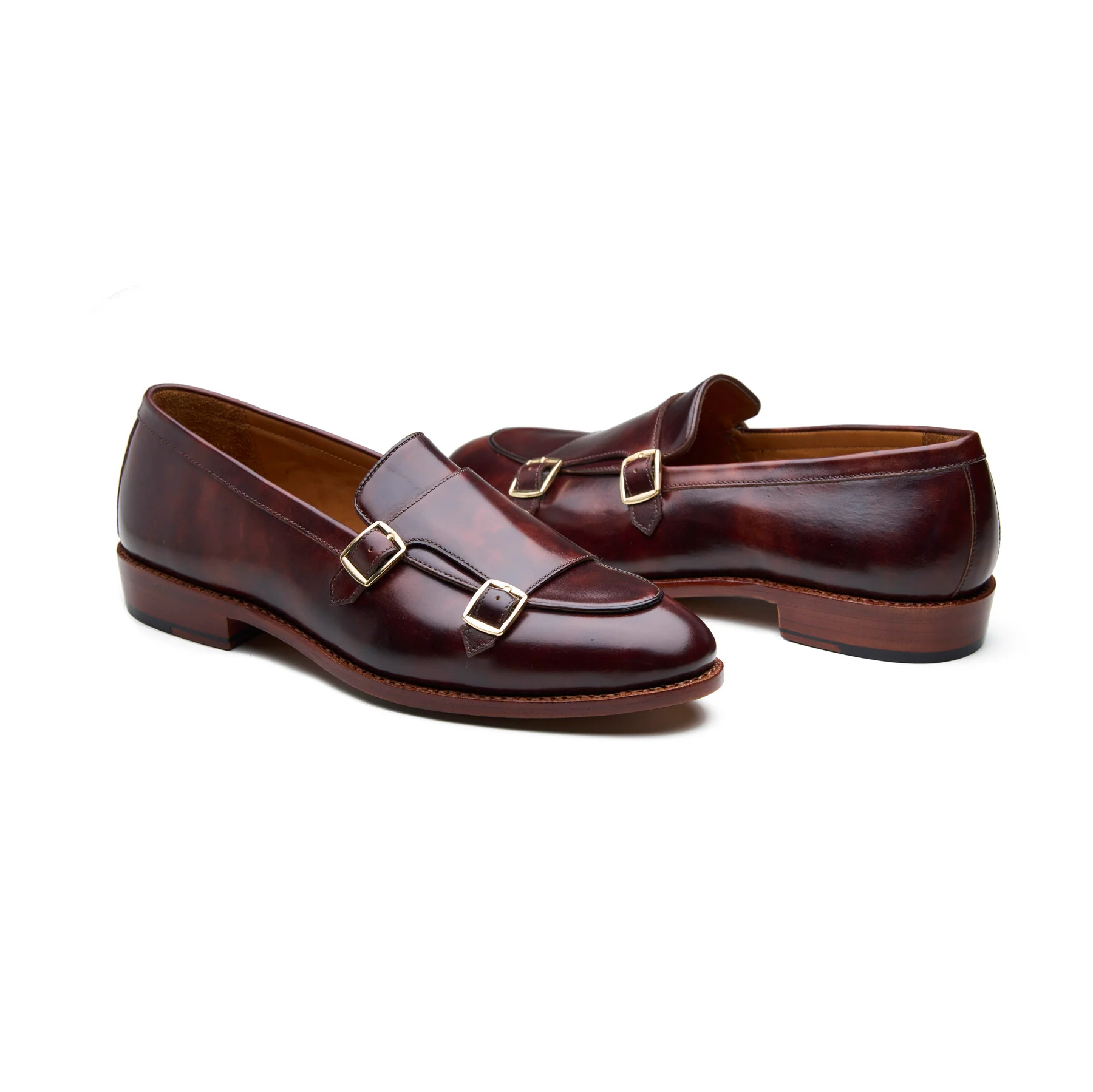 Myron, Monk-Strap Loafer -Chestnut Museum Calf | New Age - Image 4