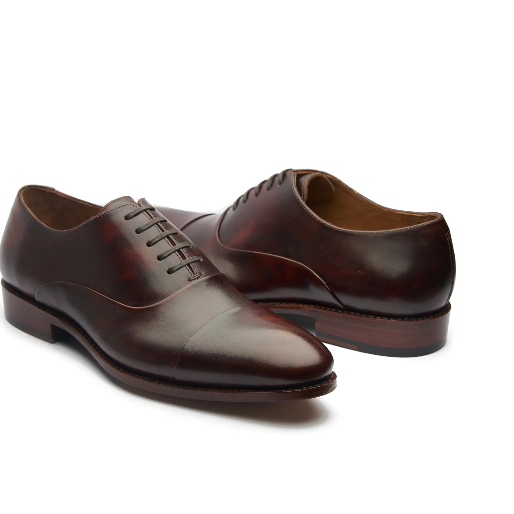 Romero, Cap-toe Oxford - Chestnut Museum Calf | Contemporary Classis - Image 3