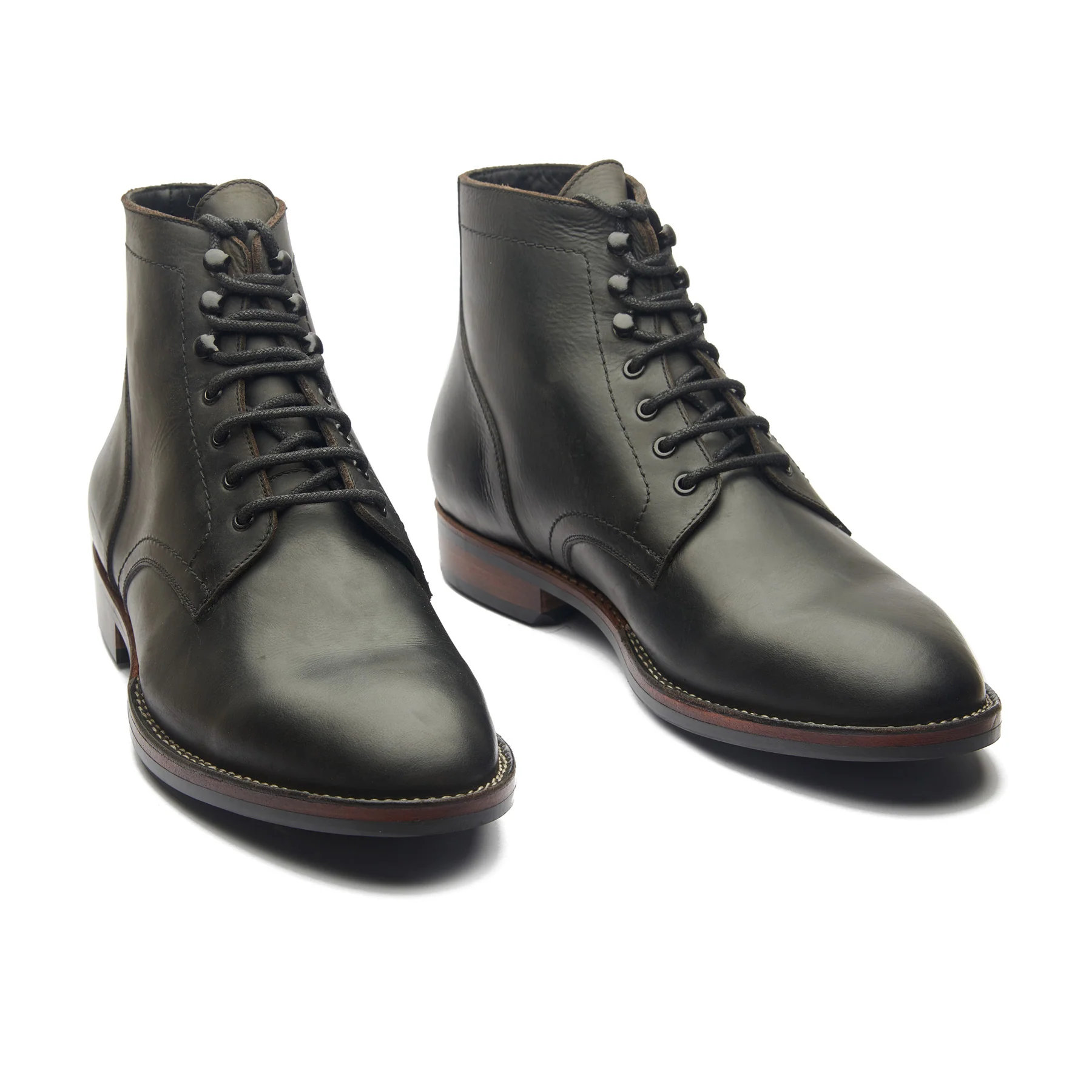 Rudiger, Service Boot - Black Waxy Pullup | Stitchdown Construction - Image 4