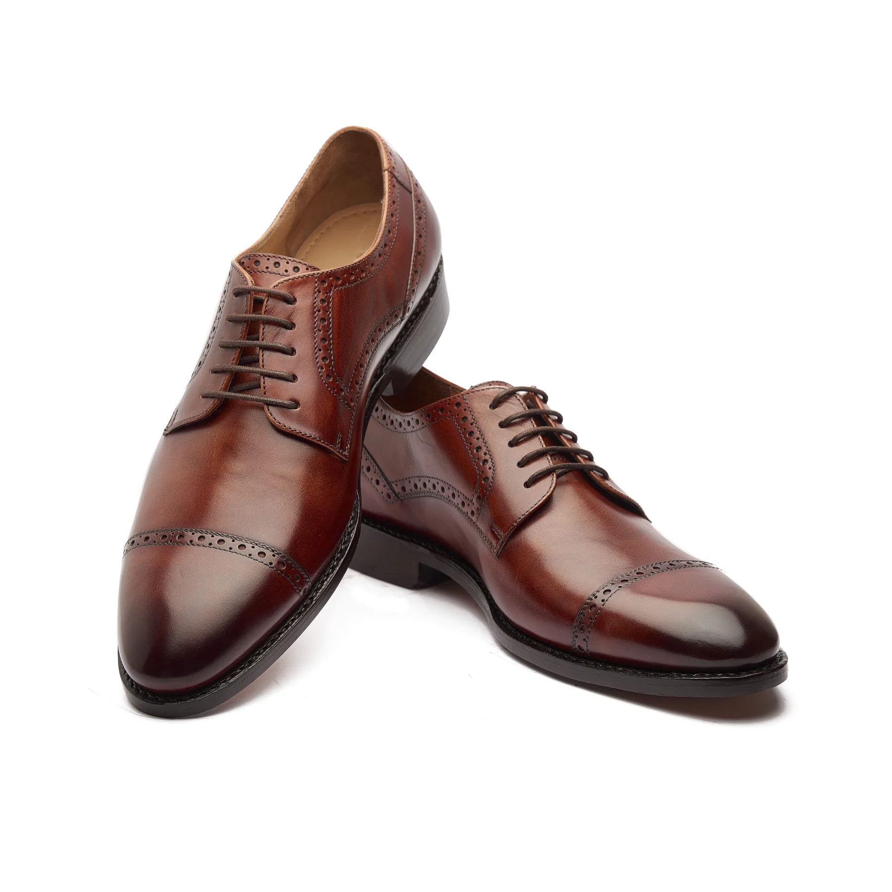 Stefano, Captoe Derby - London Tan | Hand Welted | Classics Collection - Image 4