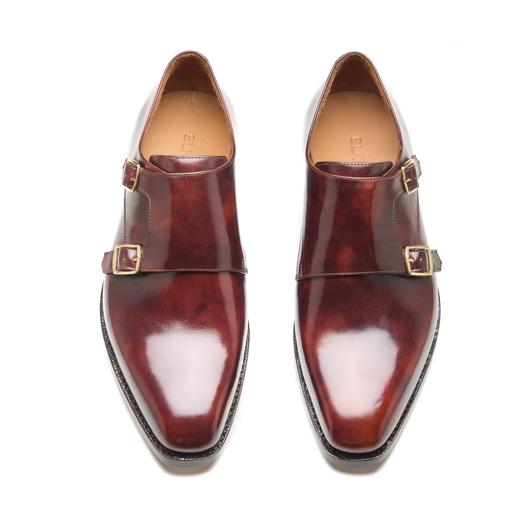 Velar-X, Double Monk Strap - Chestnut Museum Calf | New Age - Image 3