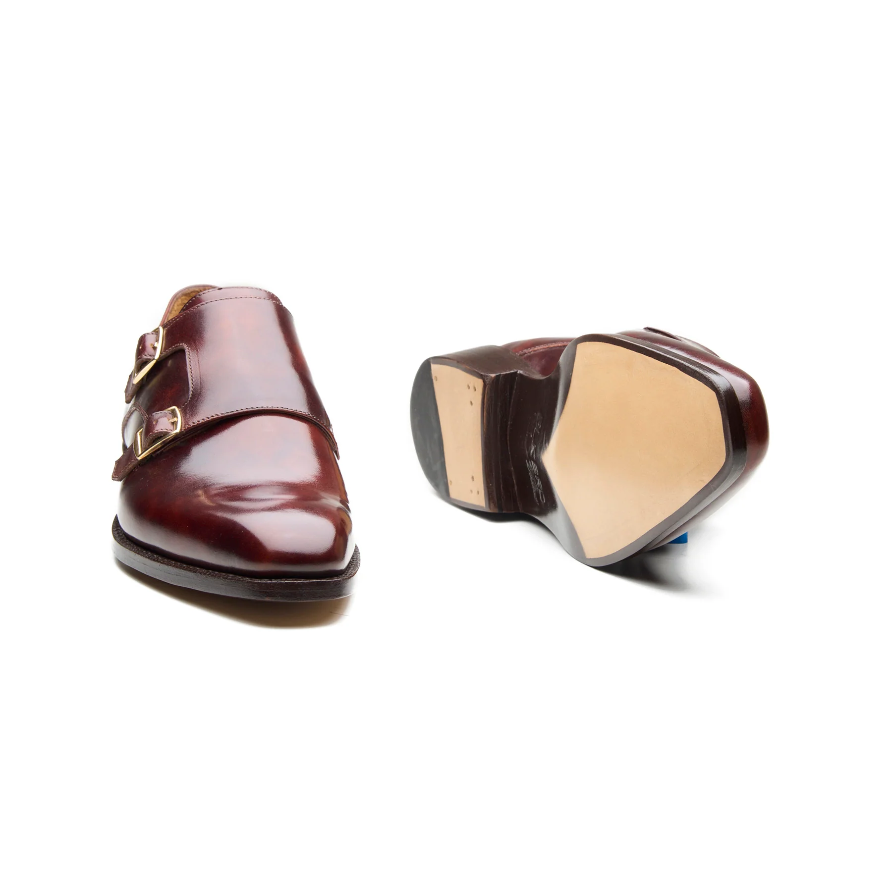 Velar-X, Double Monk Strap - Chestnut Museum Calf | New Age - Image 4