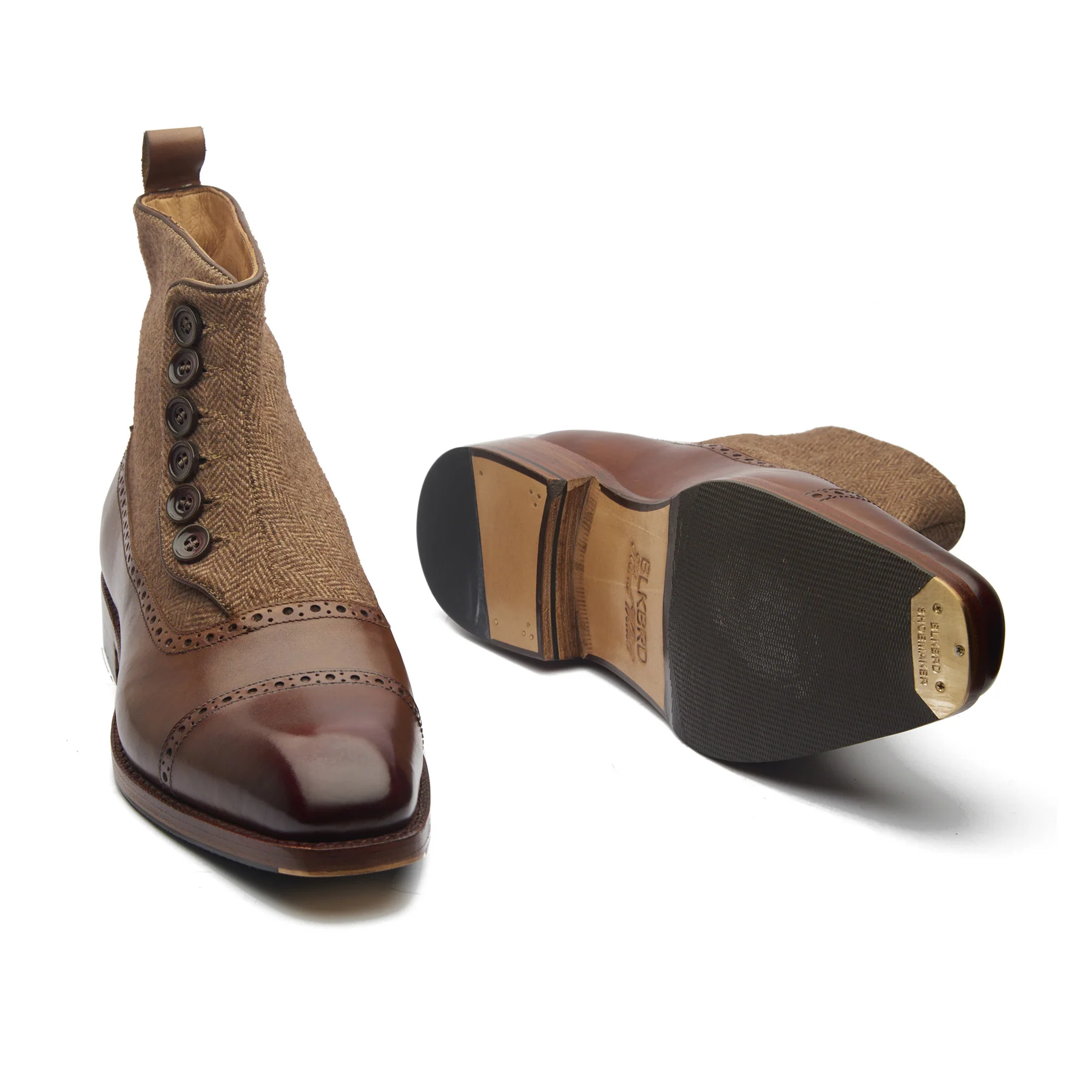 Victor, Button Boot -Mid Brown | Hand Welted | Classics Collection - Image 4